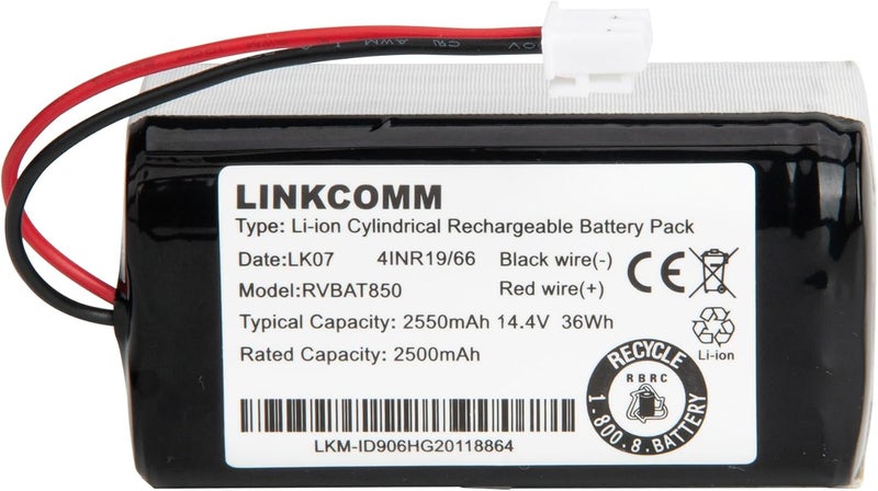 LINKOMM RVBAT850 Battery Replacement for Shark ION/IQ/AI Robot Vacuum RV1001AE RV1000AE RV1001 RV1000 RV1101ARUS RV2001WRUS RV2001DRUS RV871R RV851WV RV850 RV761 RV761R01US AV753 AV752 - Image 2